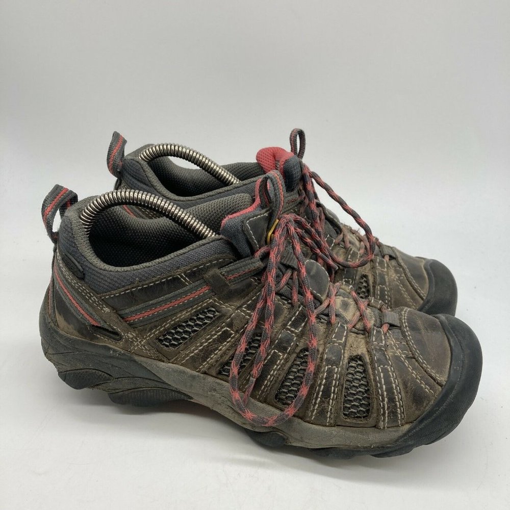 Keen Womens Hiking Oxford Leather Shoes Brown Size 8